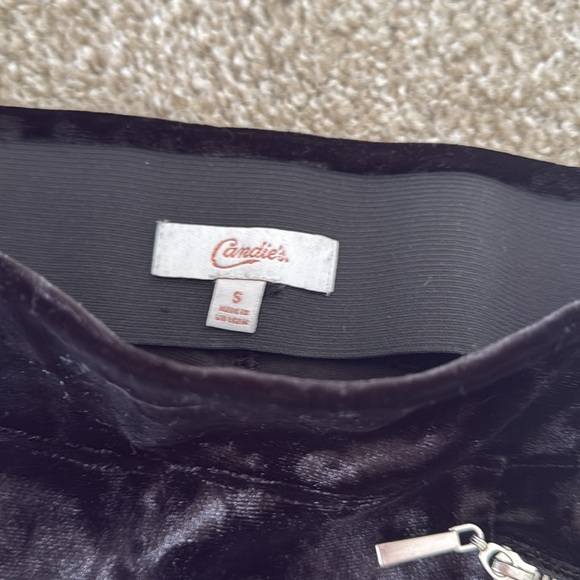 NWOT: Candies jogger cargo style crushed velvet track pants size small - Picture 7 of 9